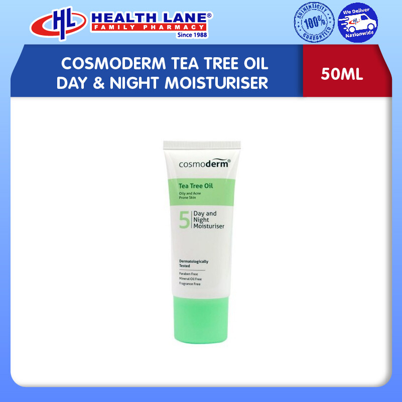 COSMODERM POKOK TEH MINYAK DAY & NIGHT PELEMBAP (50ML)